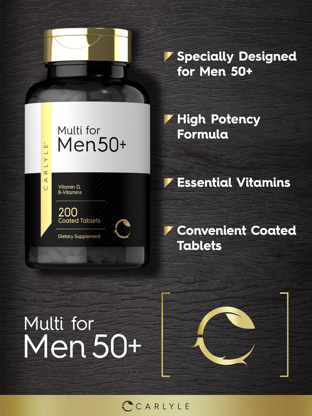 Carlyle Multivitamin for Men 50+ - 200 Caplets - image 4