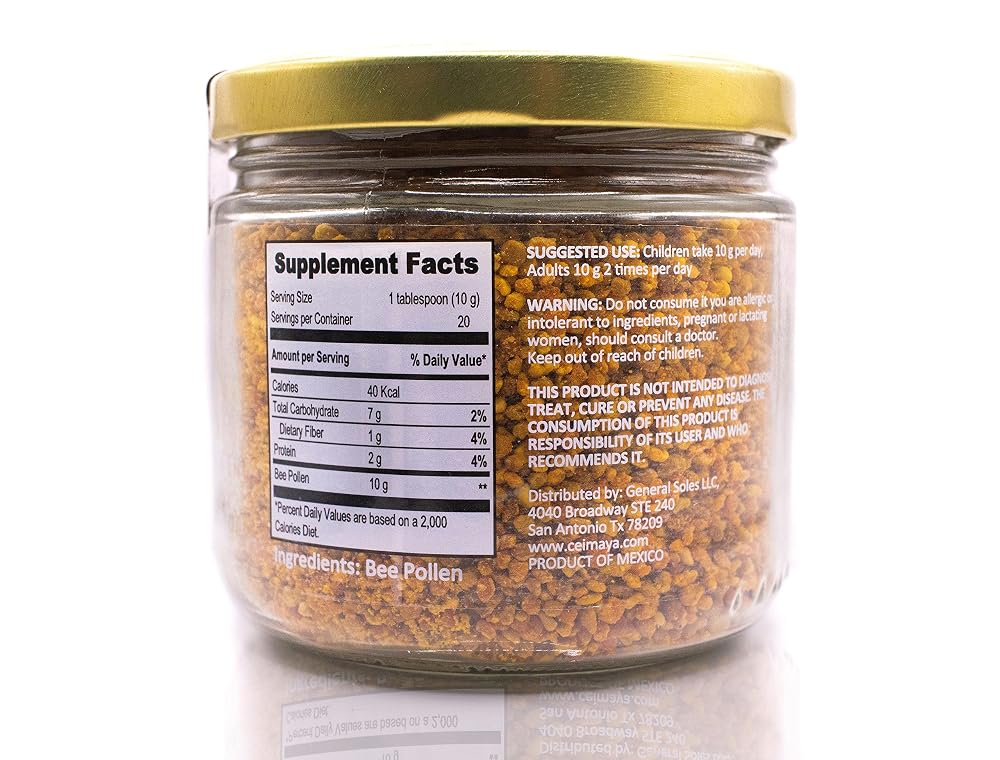 CEIMAYÁ Raw Bee Pollen Granules Natural Energy & Immunity - 7 oz - image 9