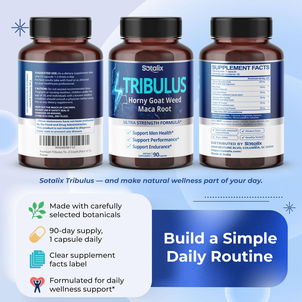 Sotalix Tribulus Complex 6-in-1 with Horny Goat Weed & Maca - 90 Capsules - image 9
