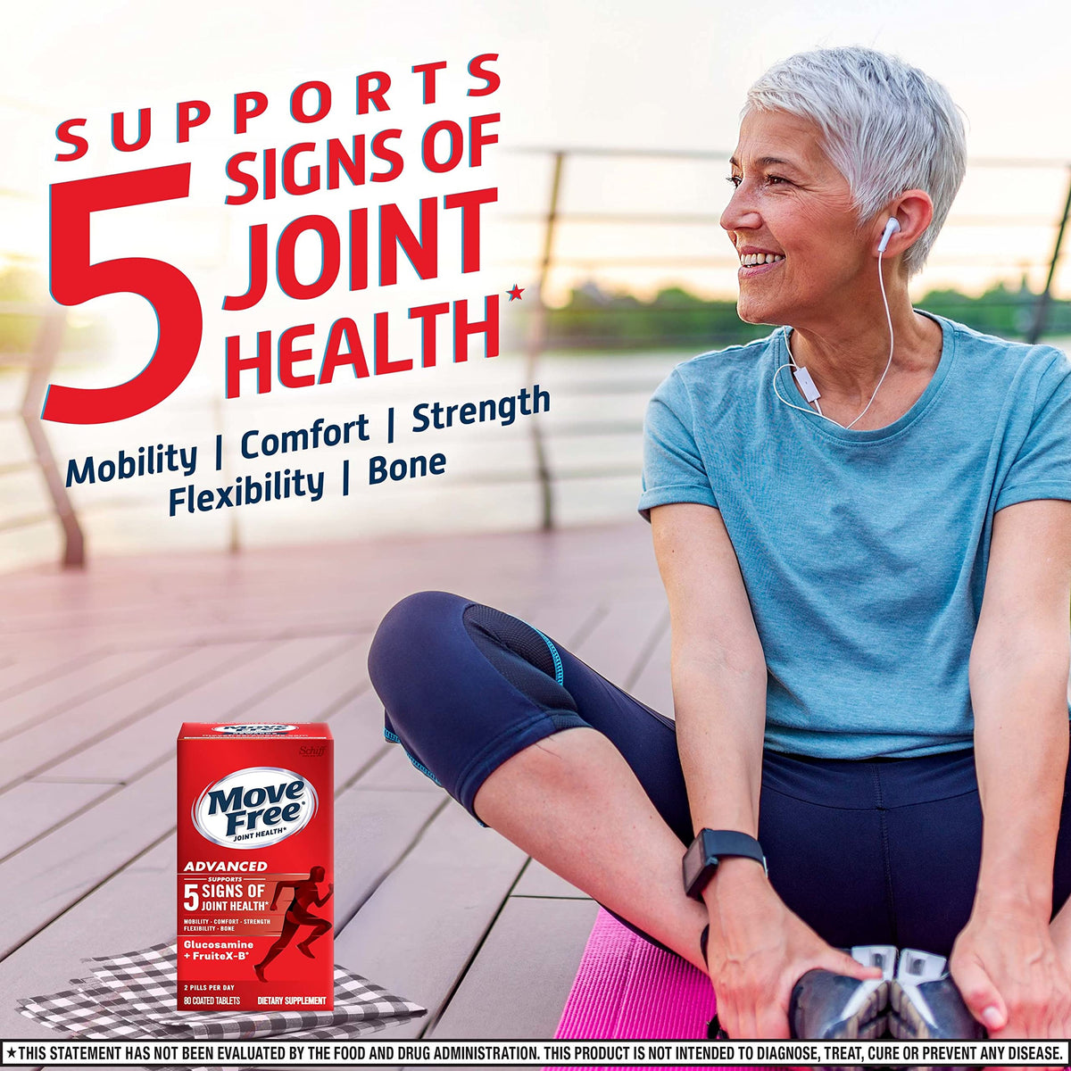Move Free Advanced Glucosamine Chondroitin Joint Support - 80 Tablets - image 4