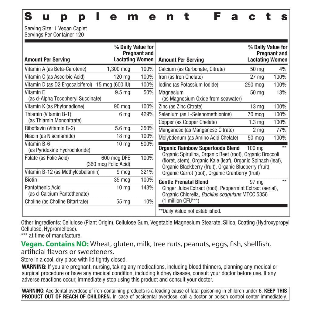 Rainbow Light High-Potency Prenatal One Multivitamin - 120 Tablets - image 2