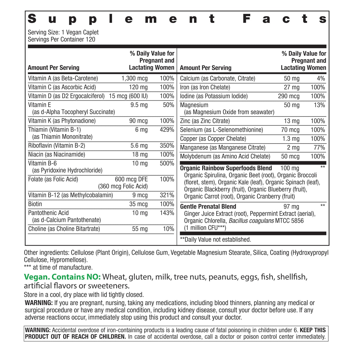 Rainbow Light High-Potency Prenatal One Multivitamin - 120 Tablets - image 2