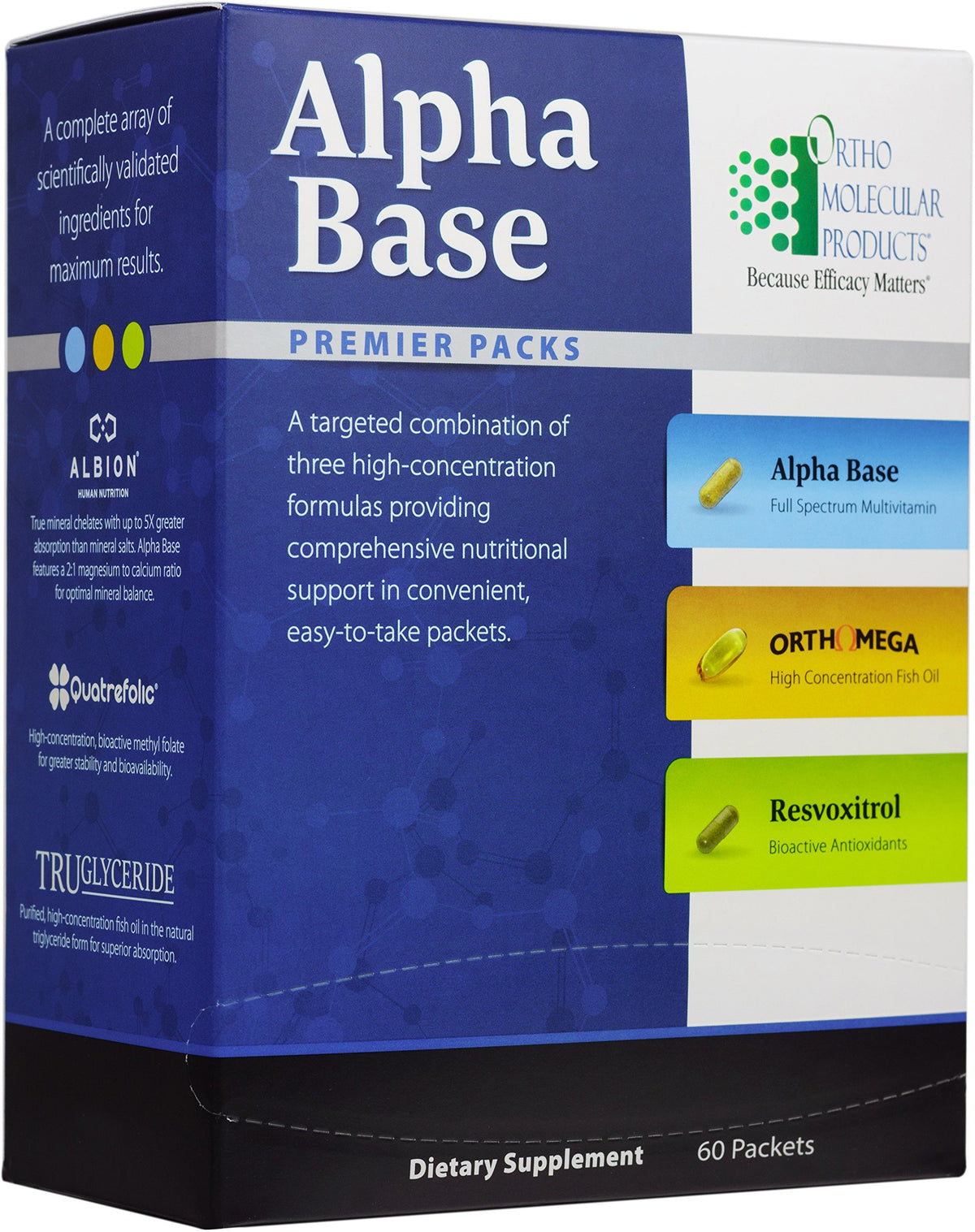 Ortho Molecular Alpha Base Premier Packs - 60 Count