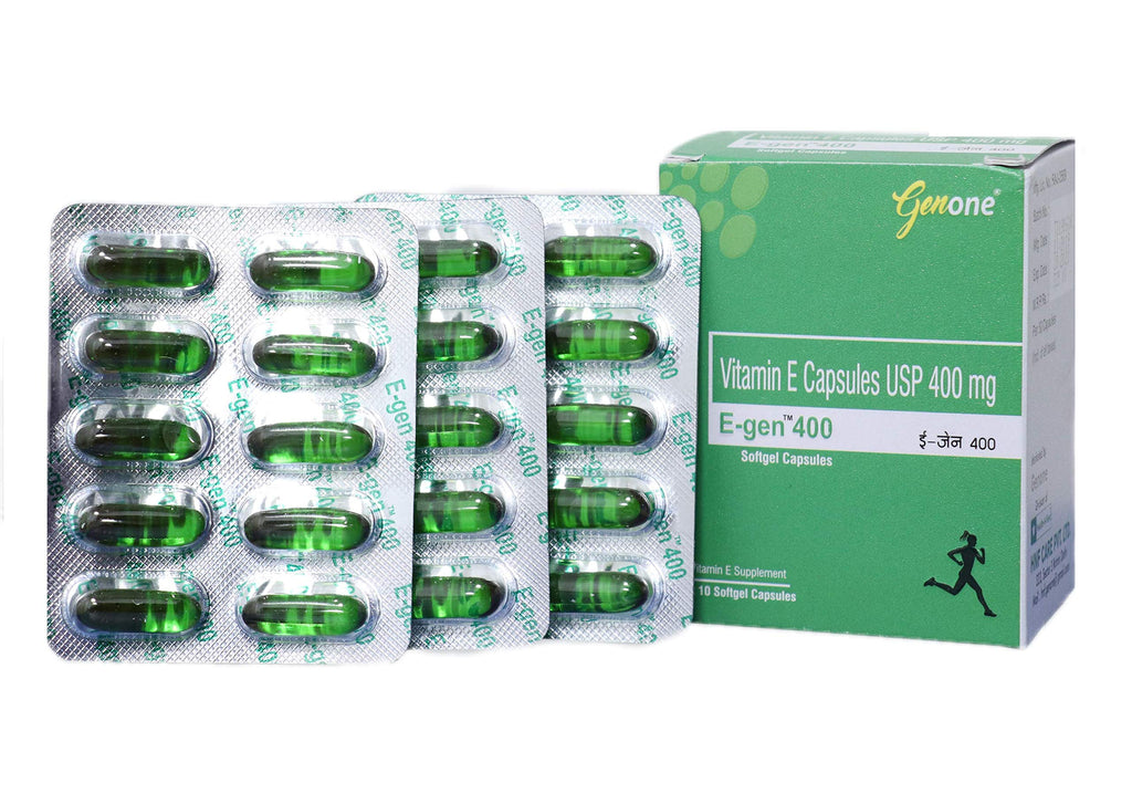 GENONE E-Gen 400 Vitamin E Capsules for Skin and Hair - 30 Capsules