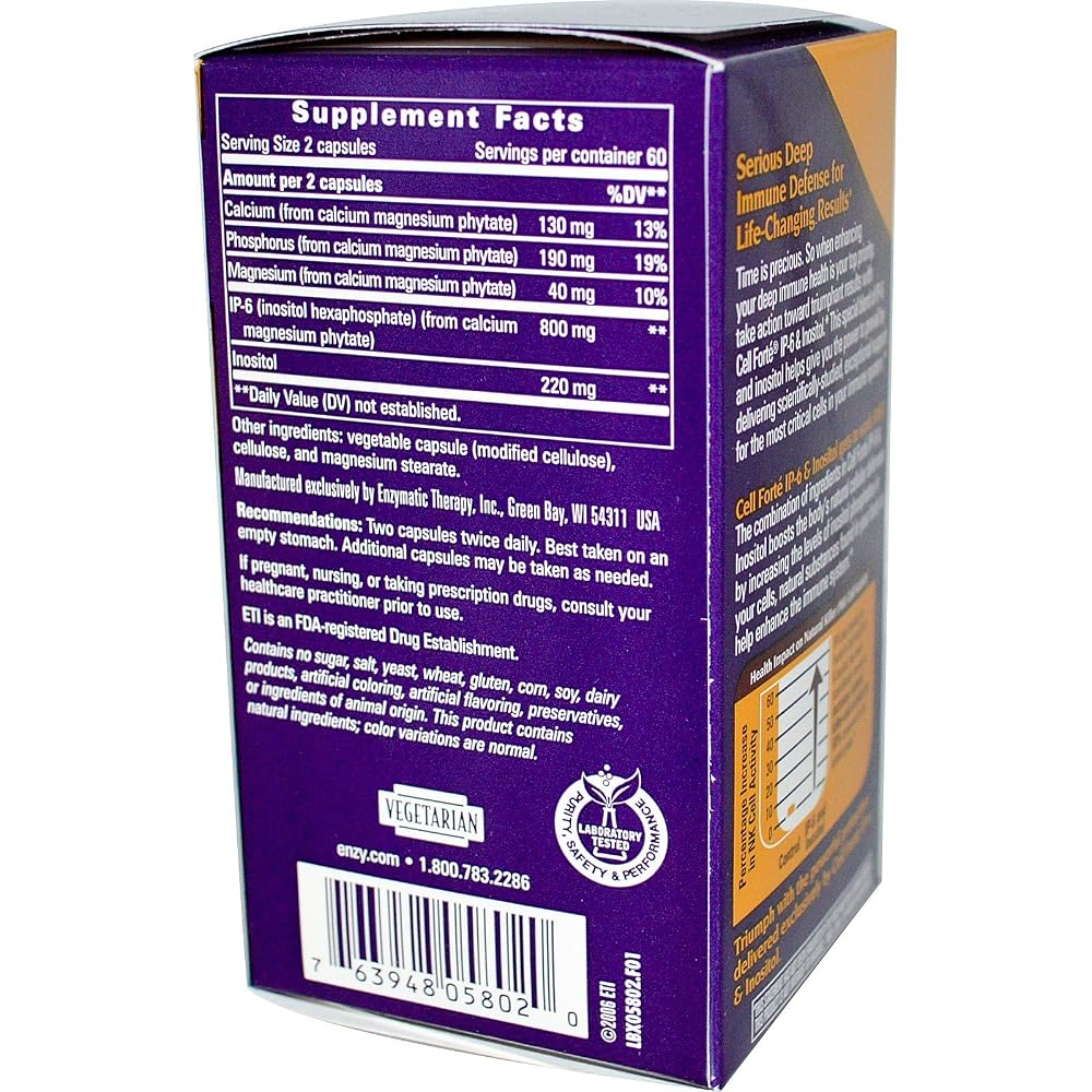 Enzymatic Therapy Cell Forte IP-6 Inositol - 120 Vegetarian Capsules - image 2