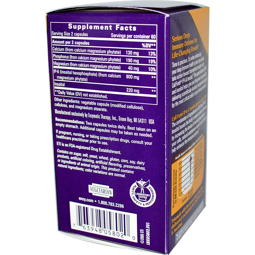 Enzymatic Therapy Cell Forte IP-6 Inositol - 120 Vegetarian Capsules - image 2