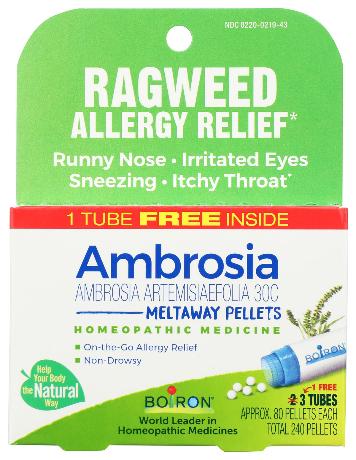 Boiron Ambrosia Ragweed Allergy Relief 30C - 240 Tablets