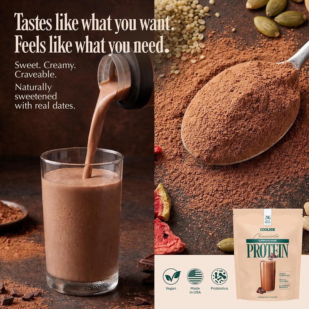 Coolside Clean Plant-Based Protein Powder with Probiotics - 15 Servings - image 5