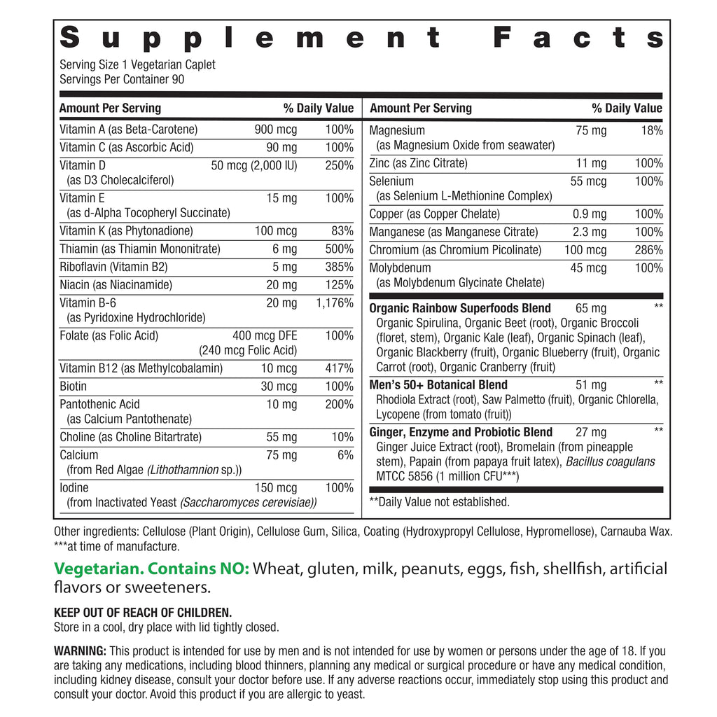 Rainbow Light Multivitamin for Men 50+
