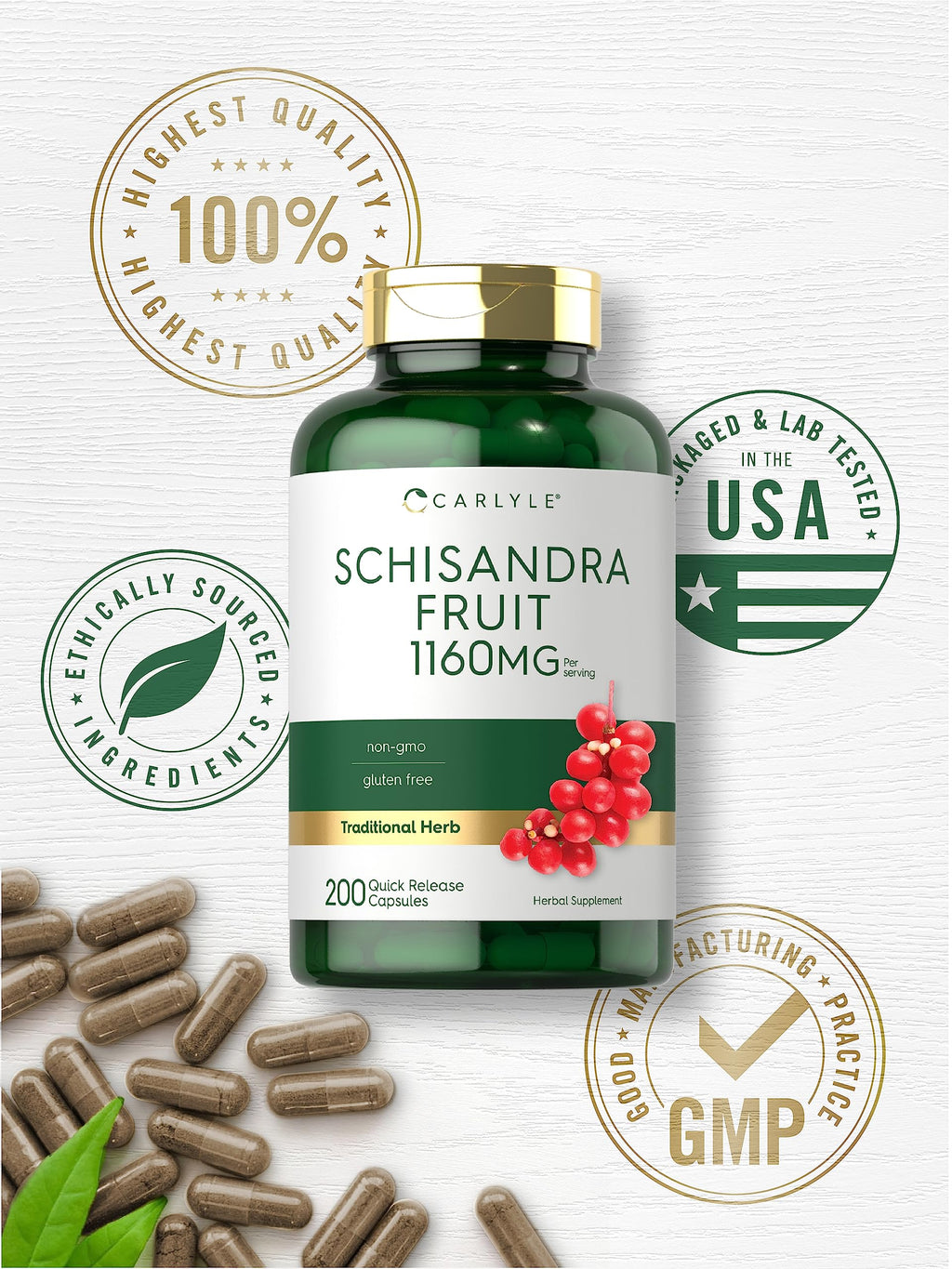 Carlyle Schisandra Supplement 1160 mg - 200 Capsules - image 5