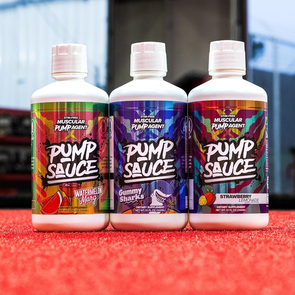 Pump Sauce Pre-Workout Liquid Gummy Sharks - 32 oz - image 8