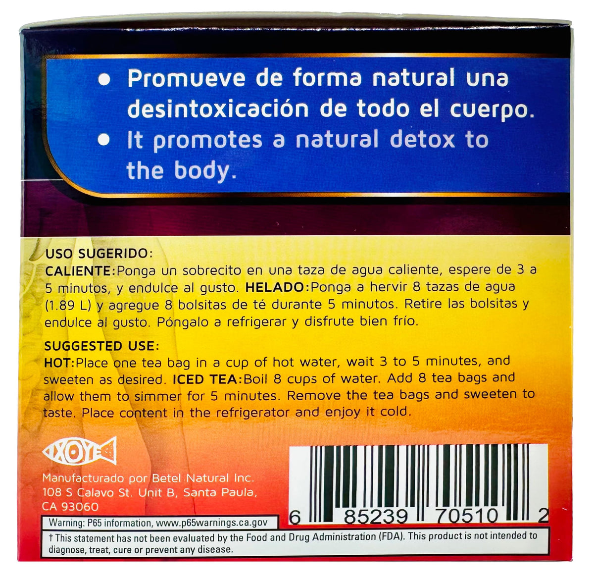 Betel Natural Detoxsan Total Detox Tea Whole Body Detox Formula - 24 - image 5