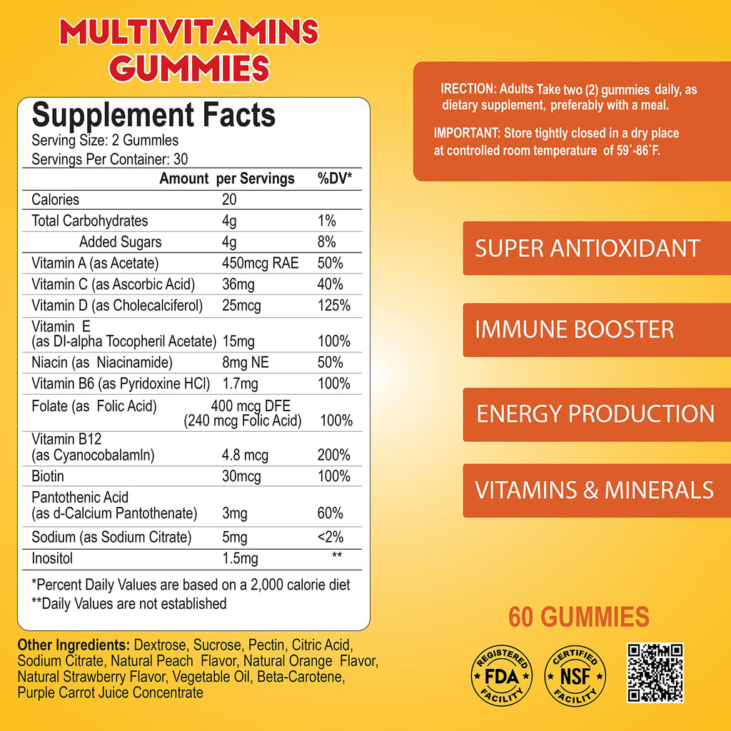 ALFA VITAMINS MultiVitamins for Adults Immune Support - 60 Gummies - image 4