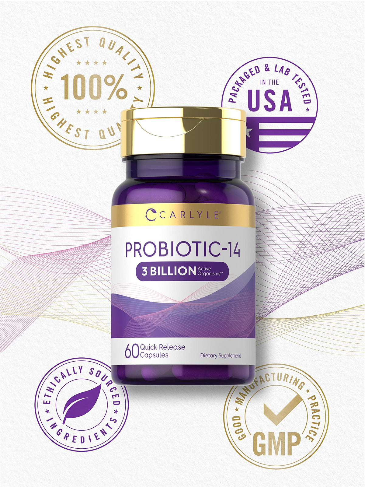 Carlyle Probiotic 3 Billion CFU 14 Strains - 60 Capsules - image 5