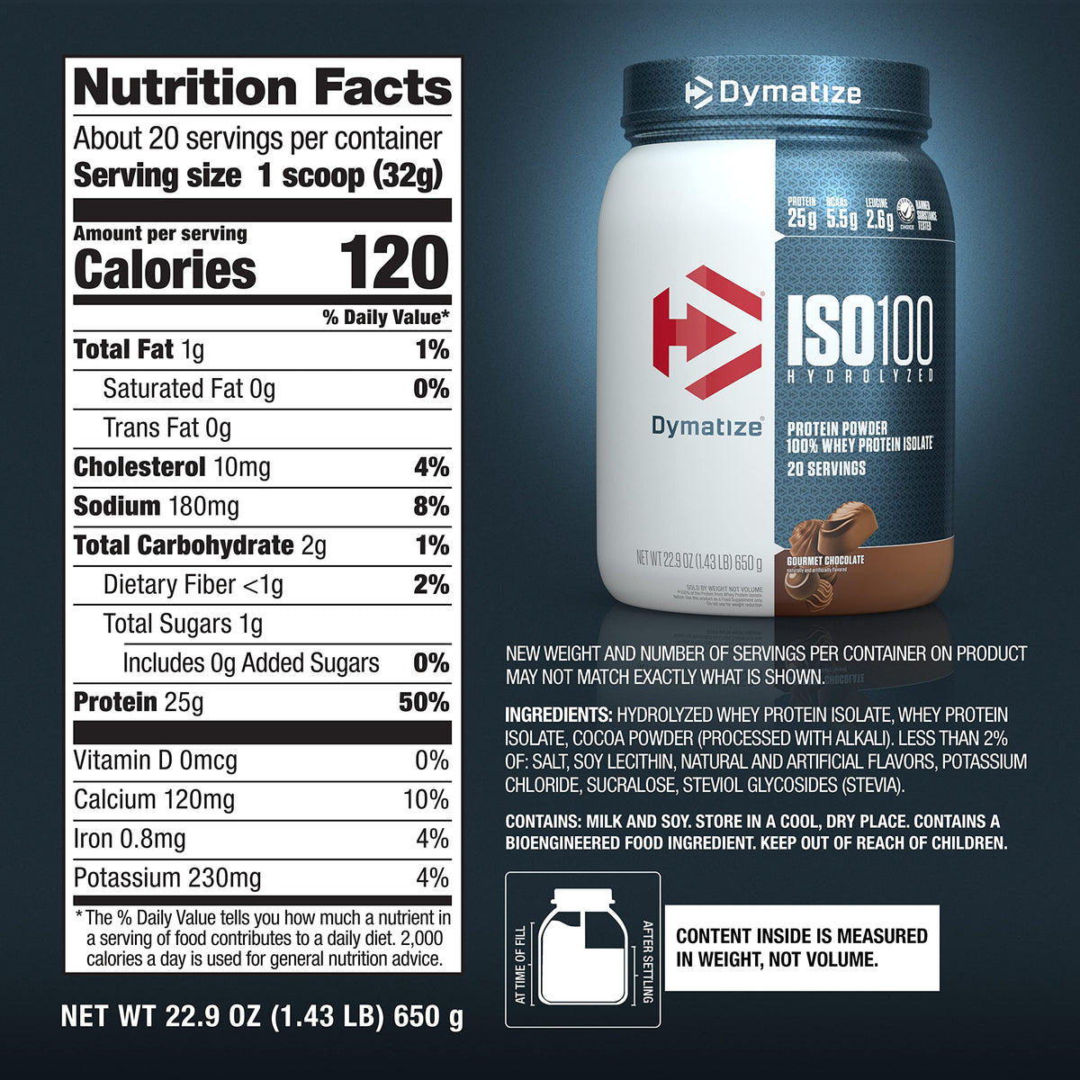 Dymatize ISO100 Hydrolyzed Protein Powder