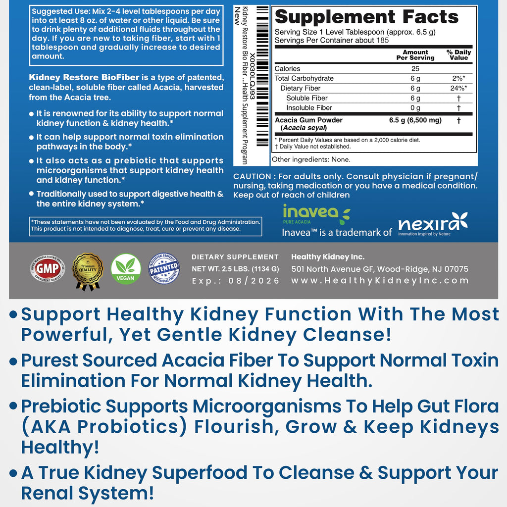 Kidney Restore Bio Fiber Restorative Kidney Support and Kidney