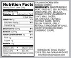 Simply Snackin Italiano Chicken Breast with Romano Cheese - 20 Snacks - image 2
