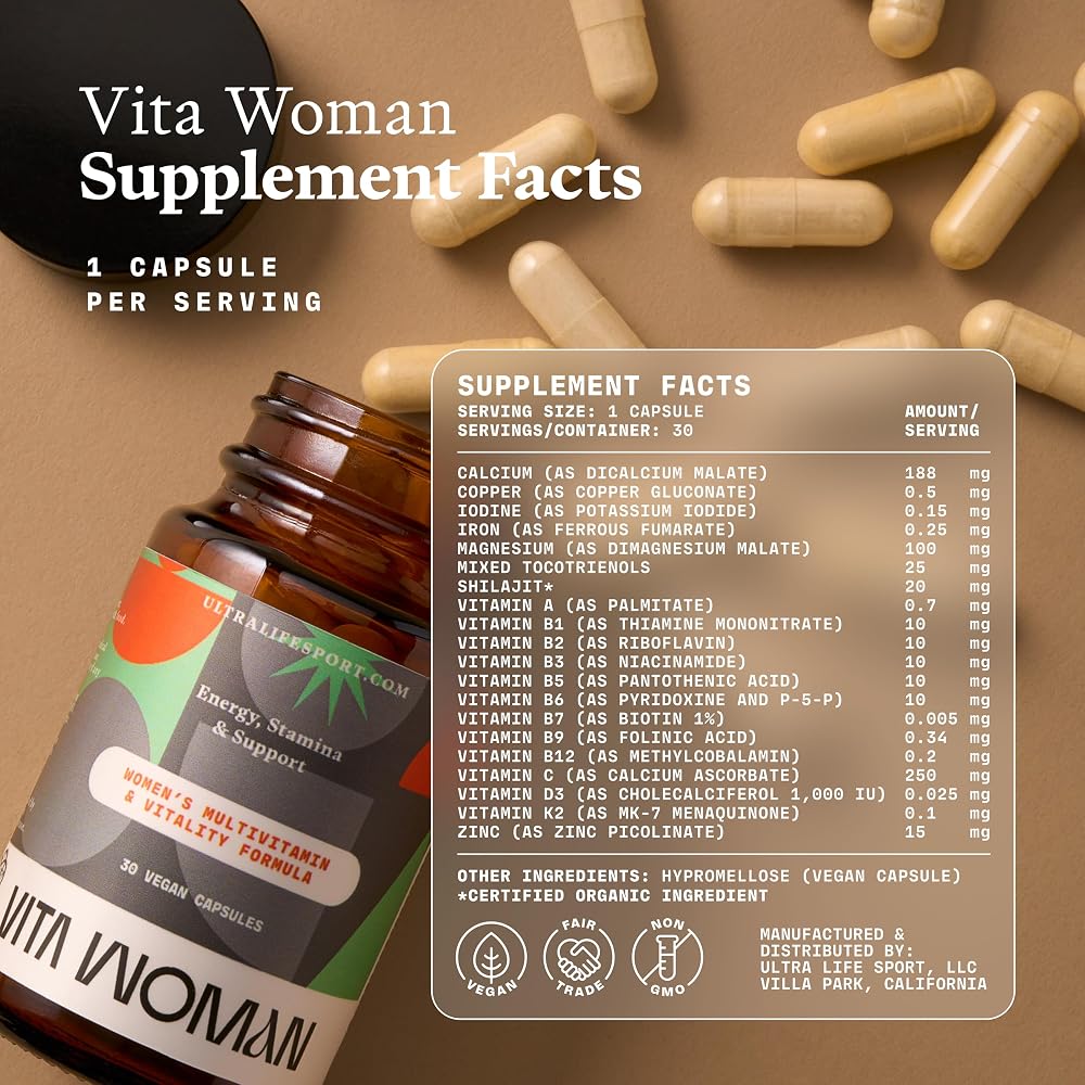 Ultra Life Sport VITA Woman Premium Multivitamin - 30 Capsules - image 2