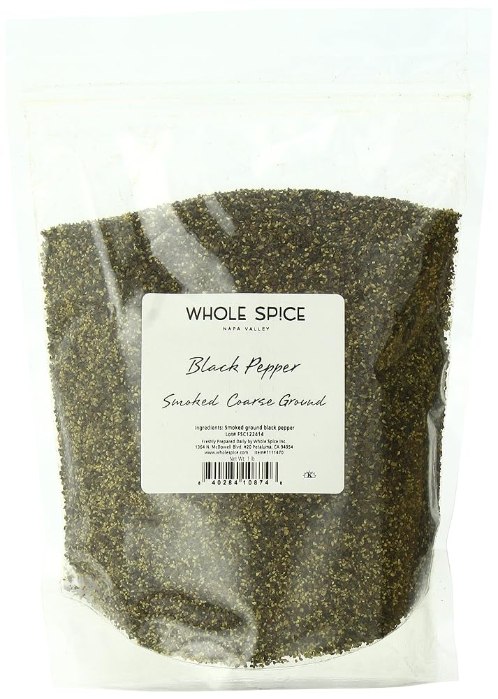 Whole Spice Napa Valley Organic Black Pepper Coarse Ground - 1 Pound