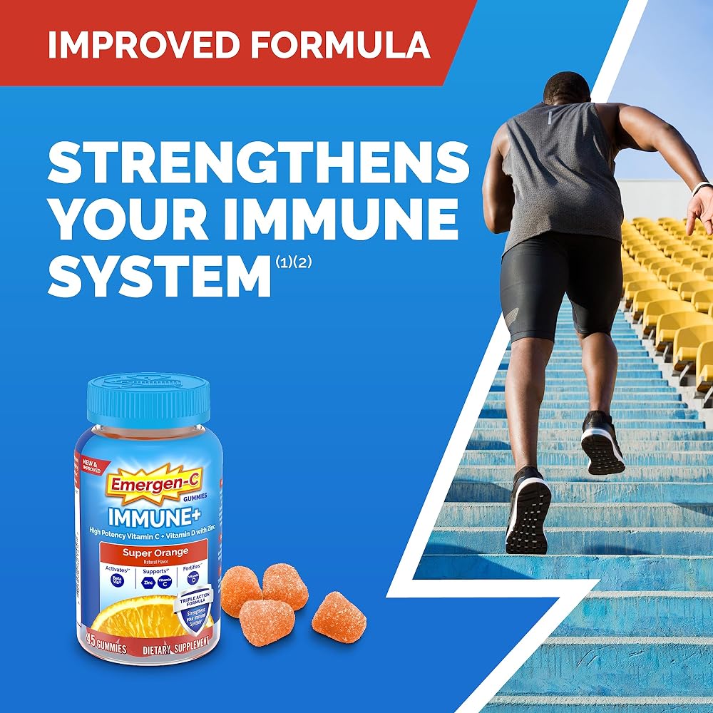 HALEON Emergen-C Immune+ Triple Action Immune Support Gummies - 45 Count - image 3