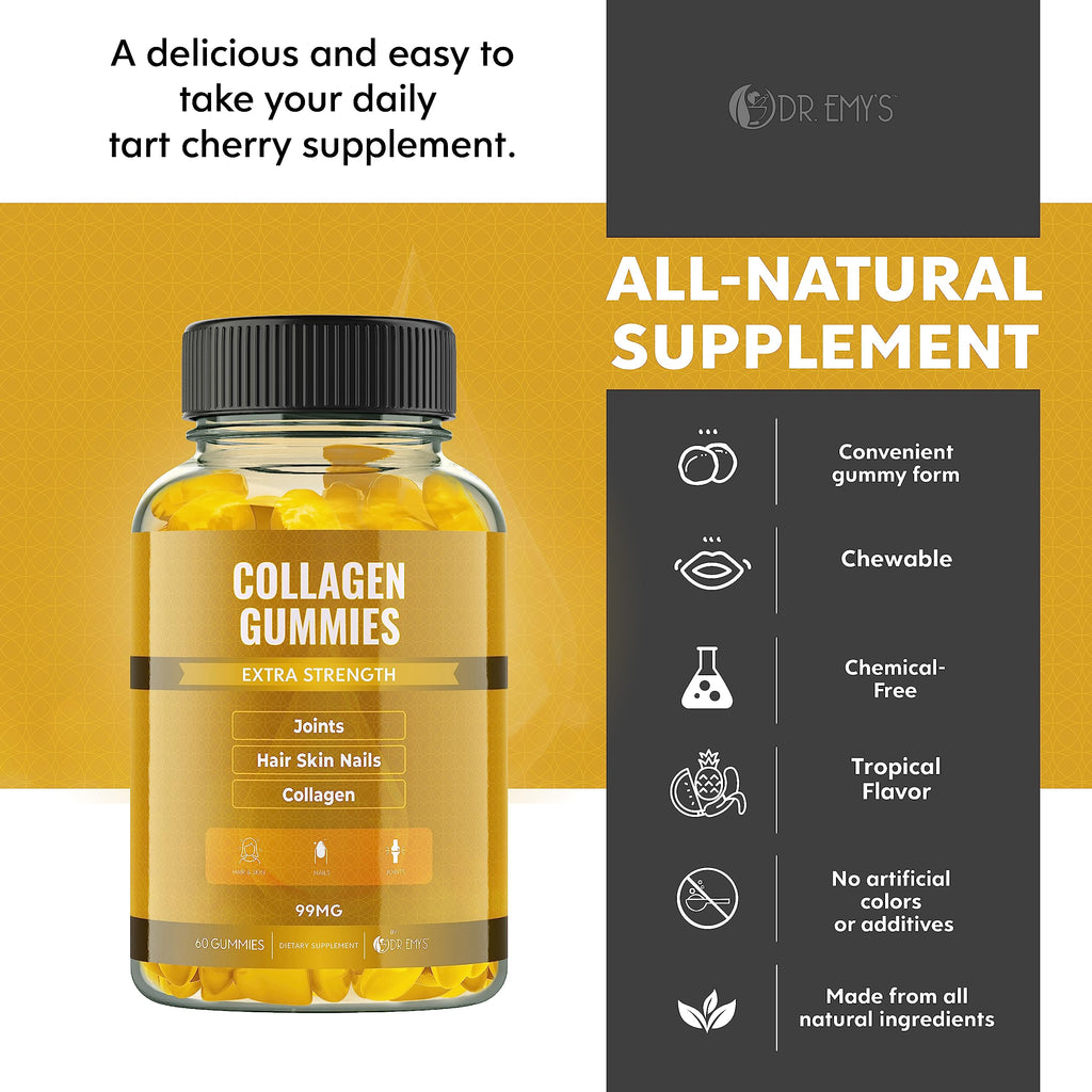 Dr. Emy's Collagen Gummies for Hair, Skin & Nails - 120 Gummies - image 7