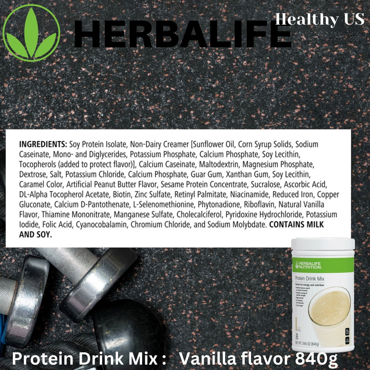 Herbalife Protein Drink Mix Vanilla Flavor - 840g - image 4