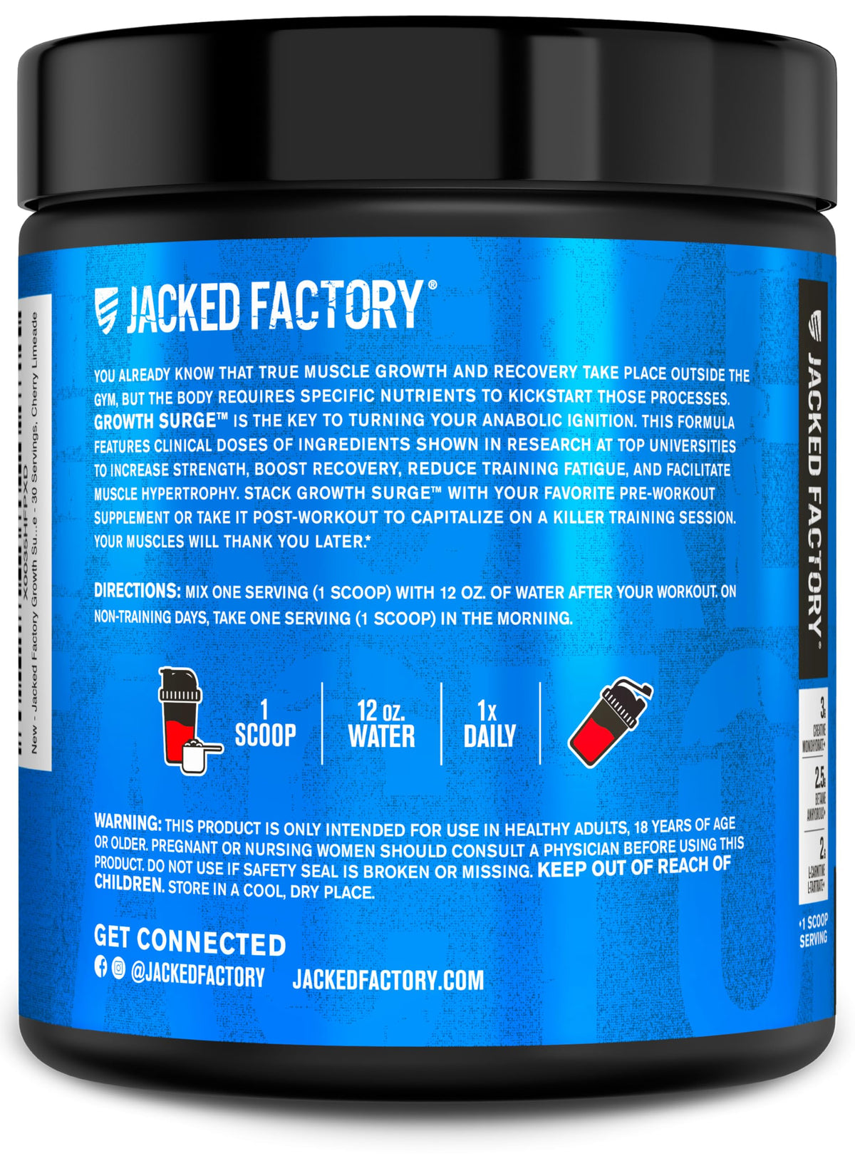Jacked Factory Growth Surge Creatine Post Workout w/L-Carnitine