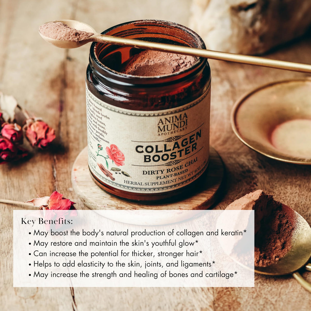 Anima Mundi Plant Based Collagen Booster Powder - Organic Adaptogenic