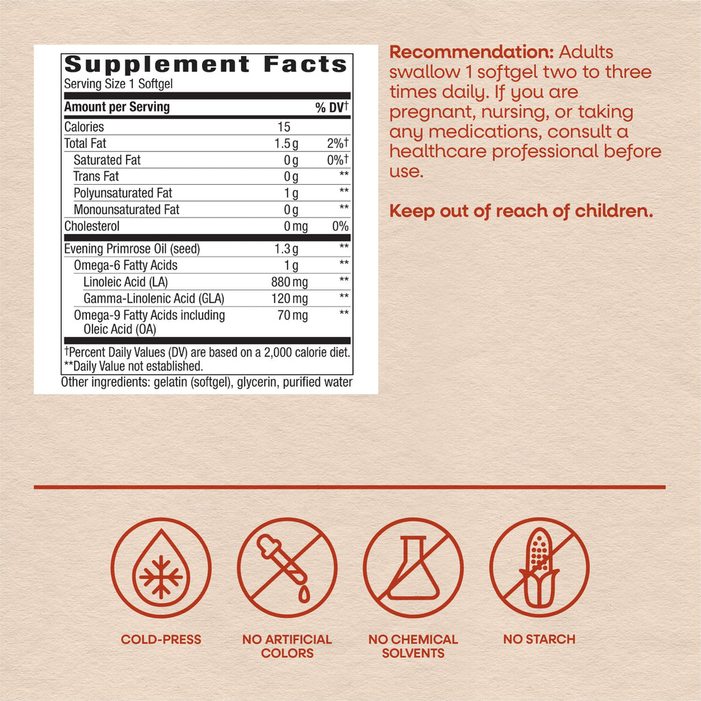Nature's Way EfaGold Evening Primrose Oil, 1300mg