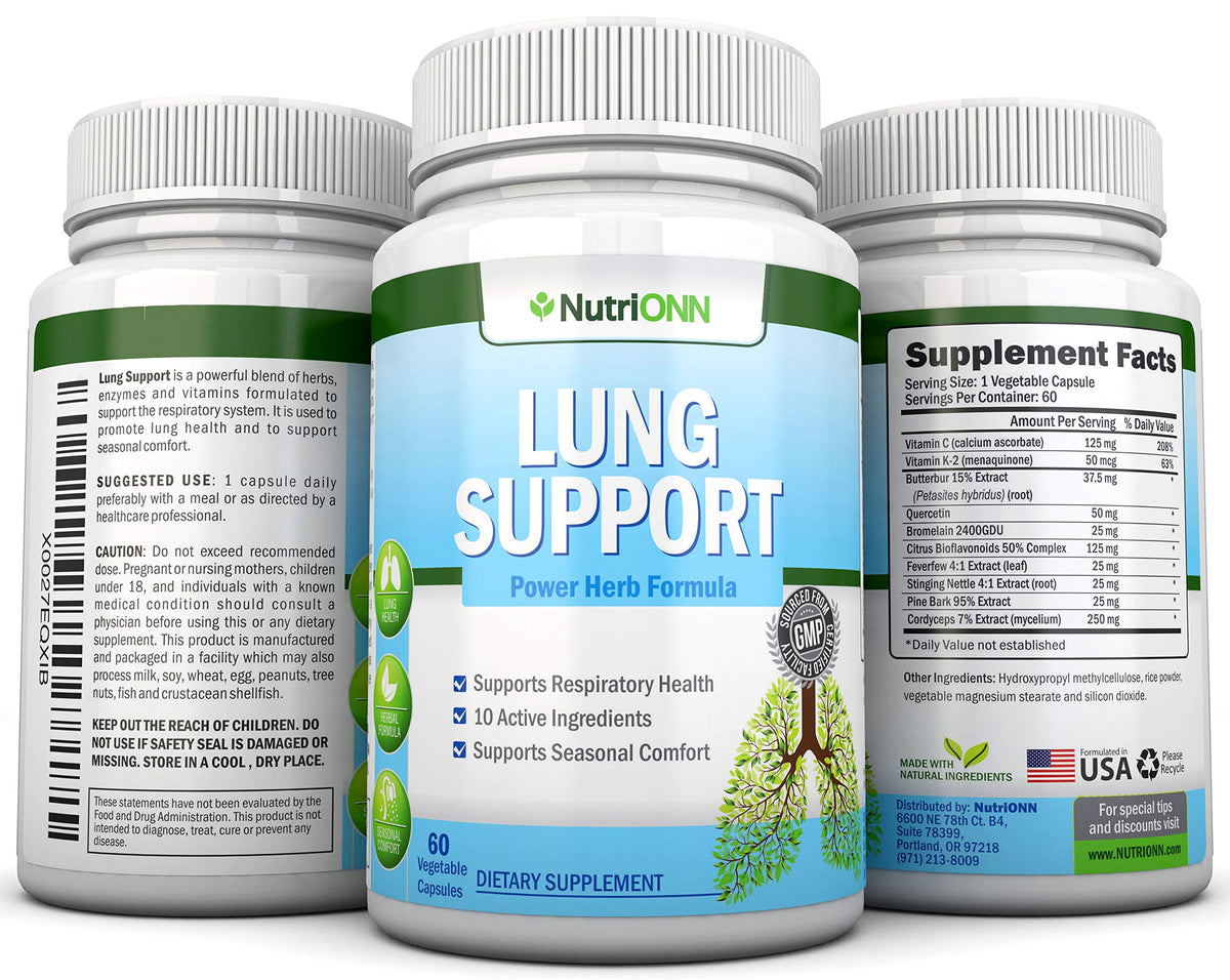 NutriONN Lung Detox and Cleanse Herbal Supplement - 60 Capsules - image 6