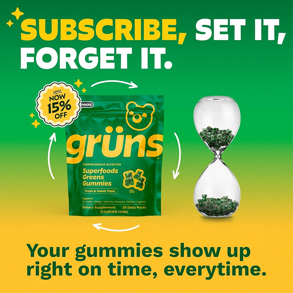 Grüns Gruns Adult Super Greens Multivitamin Gummies