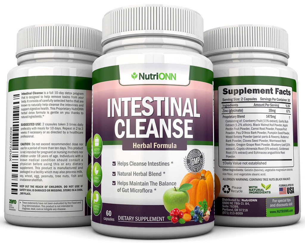 NutriONN Intestinal Cleanse - ParaGuard - 10-Day Detox - Wormwood - image 6