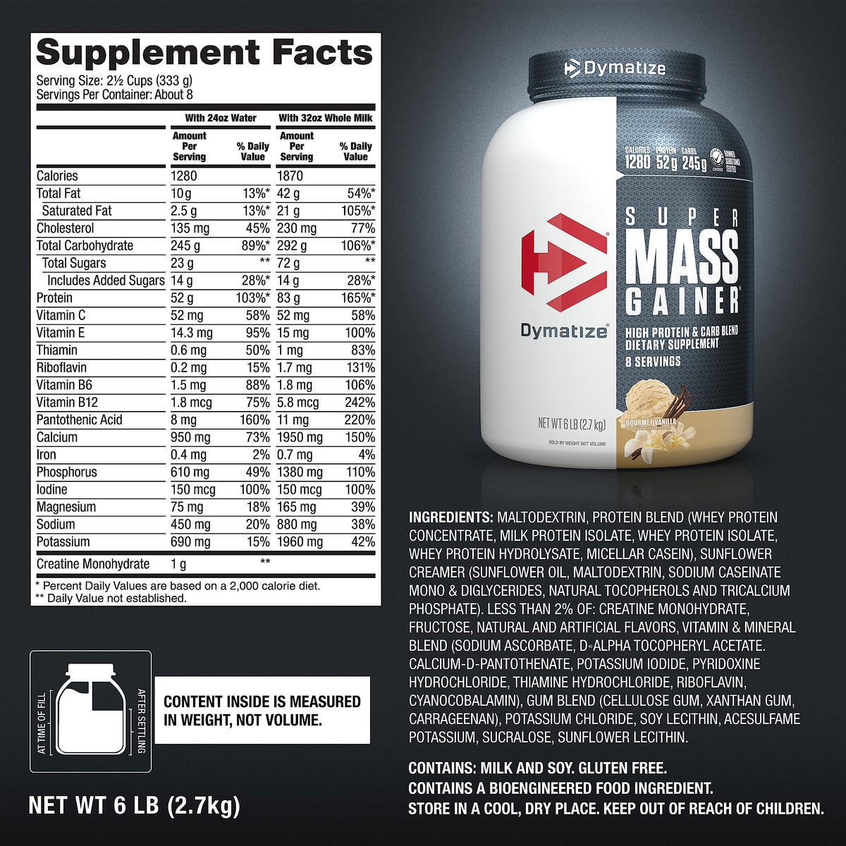 Dymatize Super Mass Gainer Protein Powder