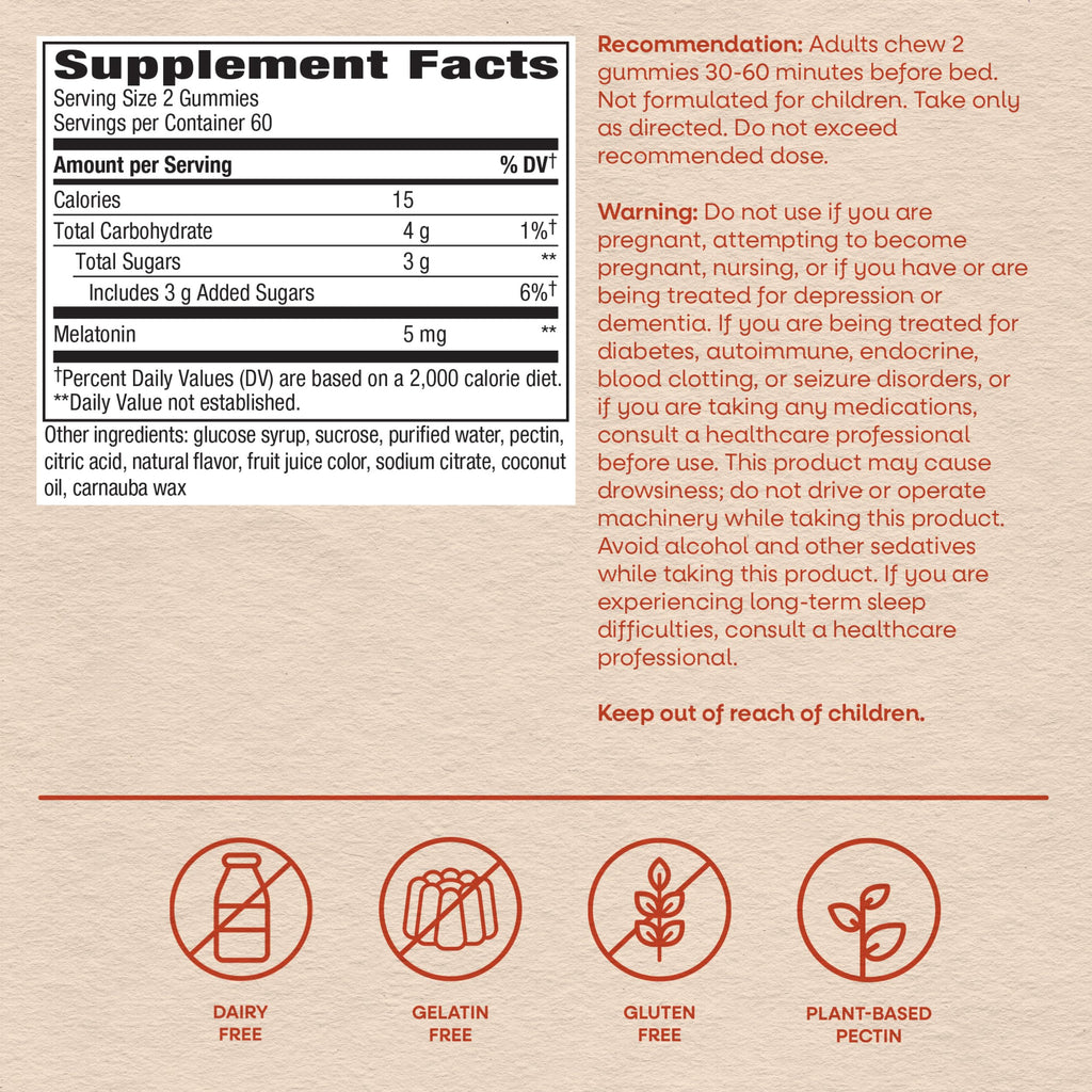 Nature's Way Adult Melatonin Gummies Sleep Support - 120 Gummies - image 6