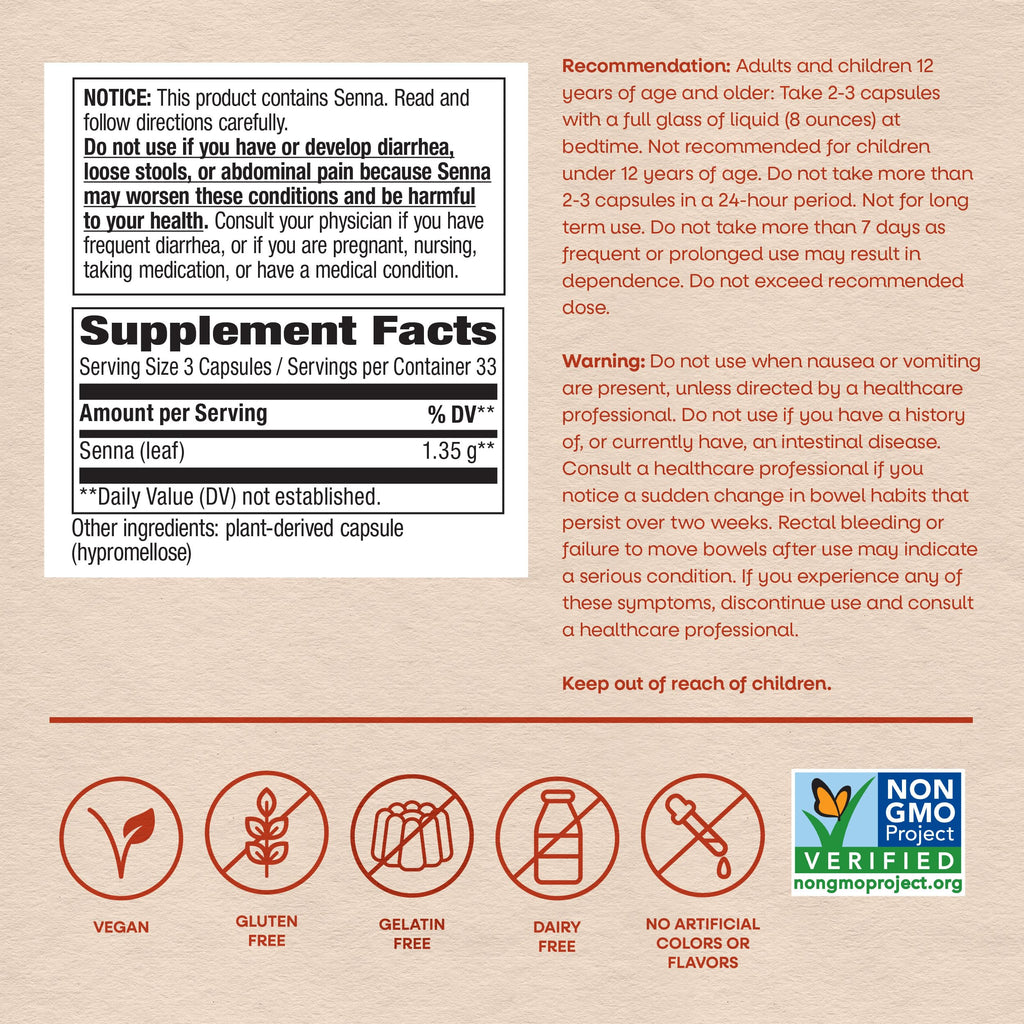 Nature's Way Senna Leaves Laxative - 100 Capsules - image 6