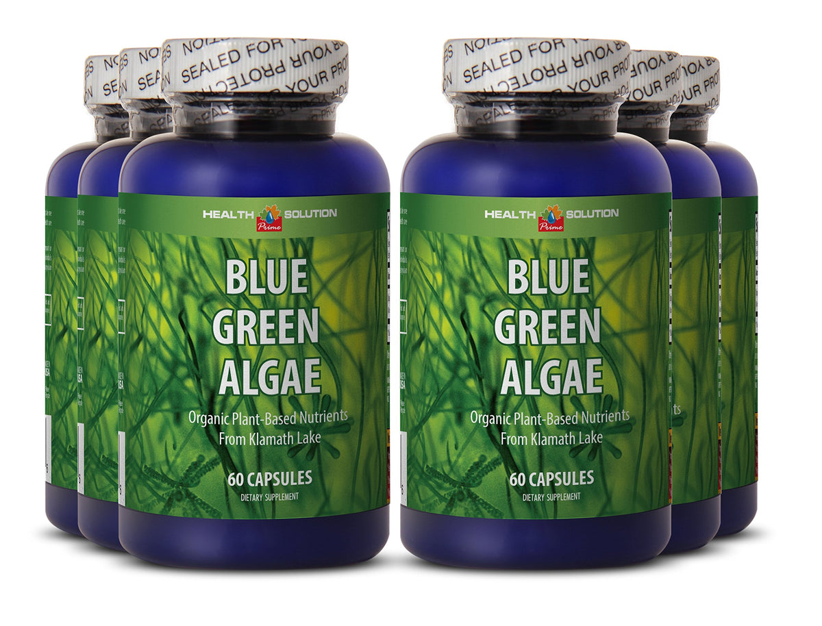 Health Solution Prime Spirulina Tablets Organic Blue Green Algae - 6 Bottles