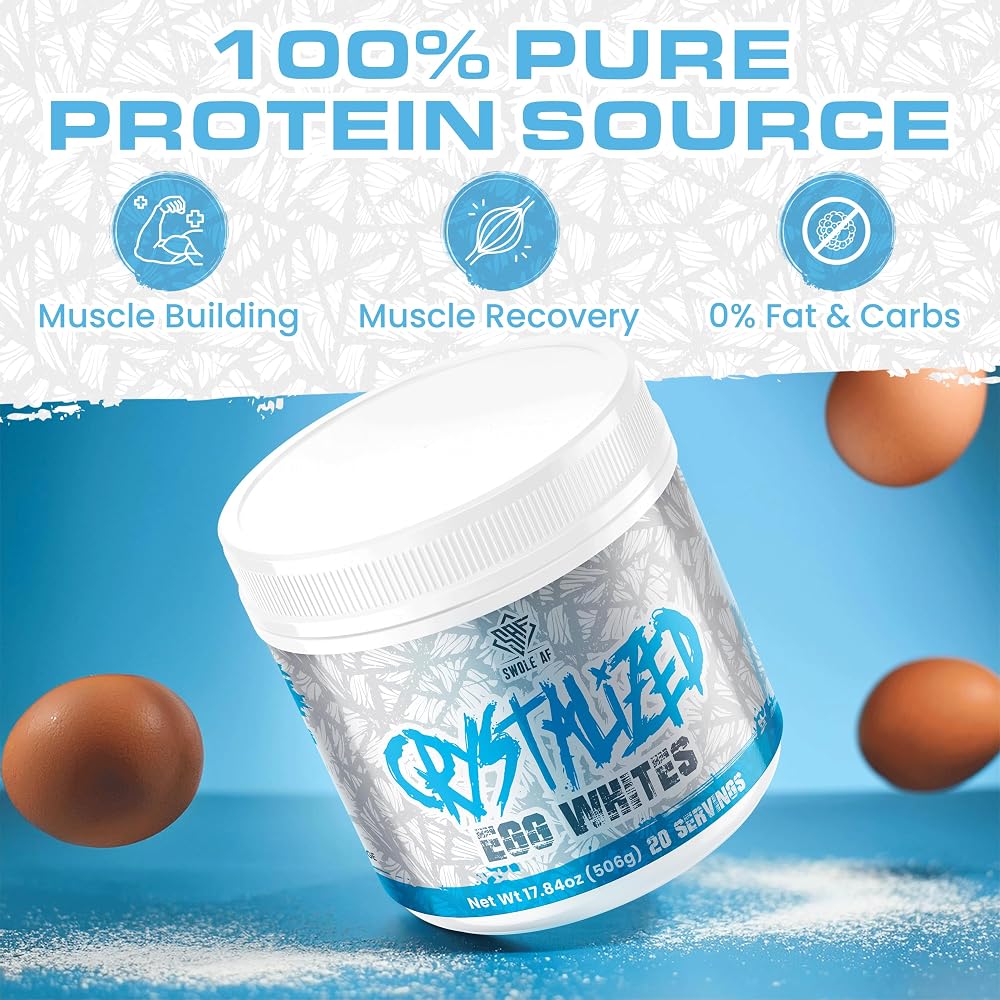 Swole AF Crystalized Egg Whites Protein Powder - 1.12 lb - image 2