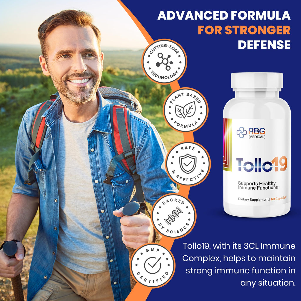 Research Biotech Group Tollo19 Immune Support Supplement - 60 Capsules - image 2