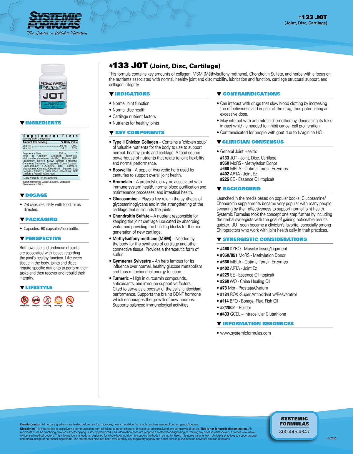 Systemic Formulas JOT Joint Support - 60 Capsules - image 2
