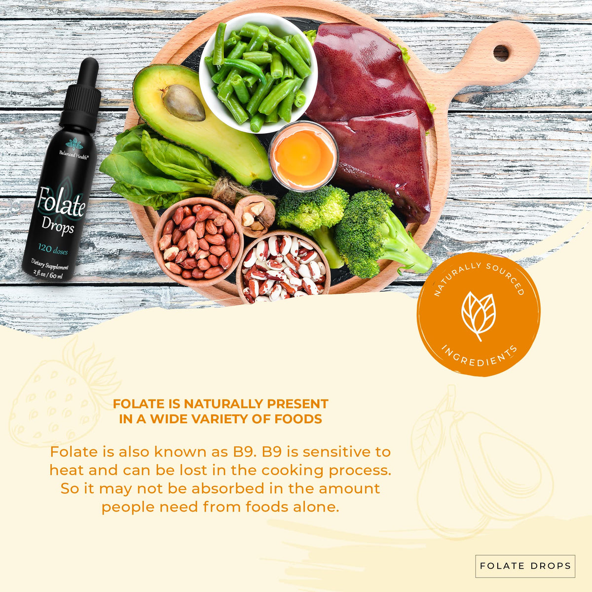 Balanced Health Folate Drops - 120 Servings - image 5