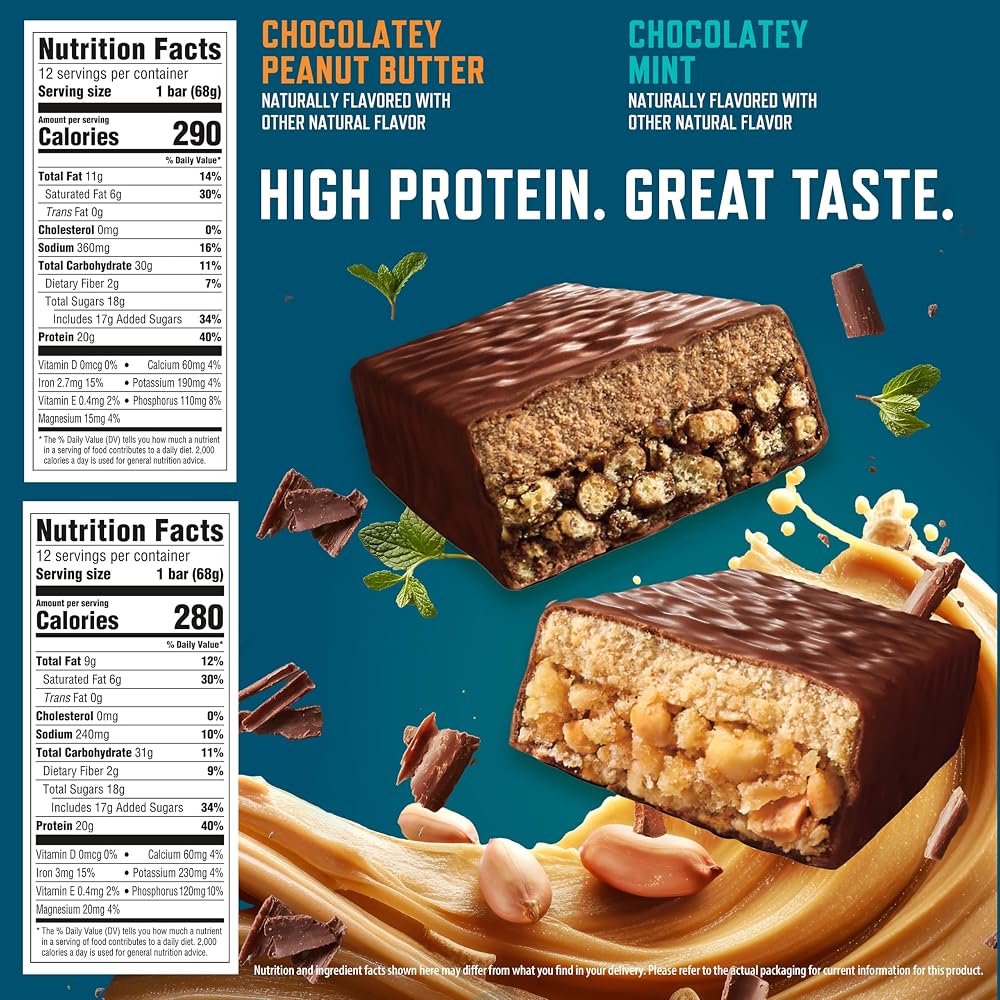 CLIF BUILDERS Protein Bars, Chocolatey Peanut Butter, Gluten Free