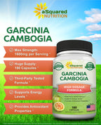 aSquared Nutrition Garcinia Cambogia 1600mg - 180 Capsules - image 2