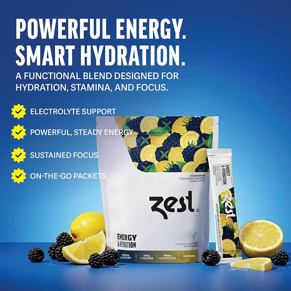 ZEST Hydration & Preworkout Energy Drink Powder - 14 Packets - image 2