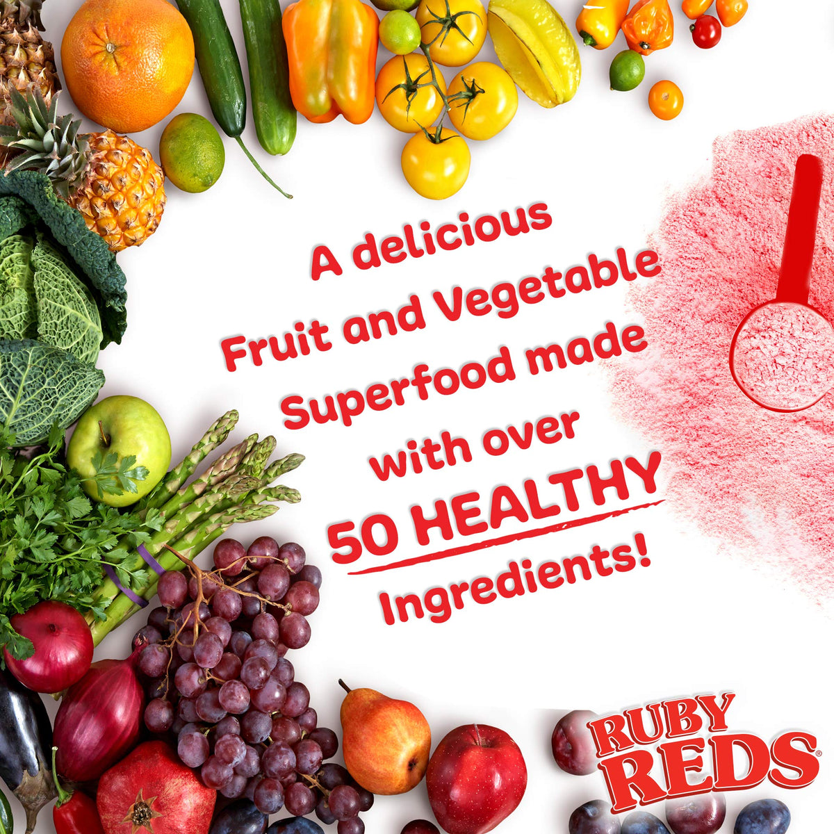 New Vitality Ruby Reds Delicious Reds Powder Fruit & Vegetable - 30 Servings - image 2