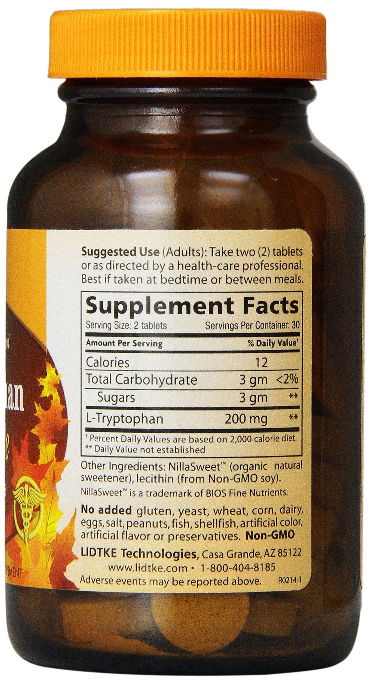Lidtke L-Tryptophan Chewable Tablets for Sleep - 60 Count - image 4