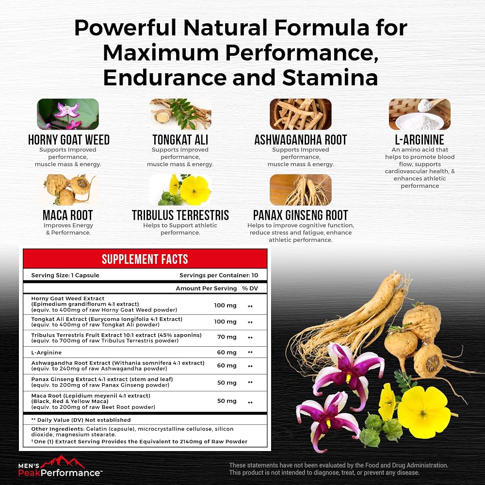 MEN'S PeakPerformance Male Maximizer Energy & Stamina Support - 10 Capsules - image 7