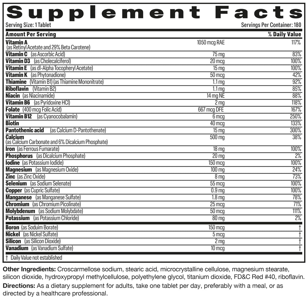 Bronson ONE Daily Complete Multivitamin Multimineral Once-Daily Multi