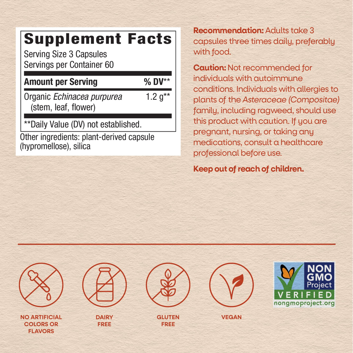 Nature's Way Echinacea Purpurea Herb Immune Support - 180 Capsules - image 6
