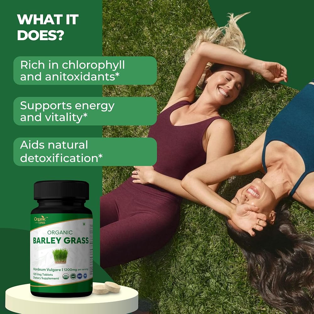 ORGANIC SPREE Barley Grass Tablets - 120 Vegetarian Tablets - image 4