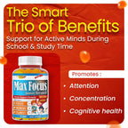Therefore Max Focus Junior Omega-3 DHA Gummies for Kids - 60 Gummies - image 3